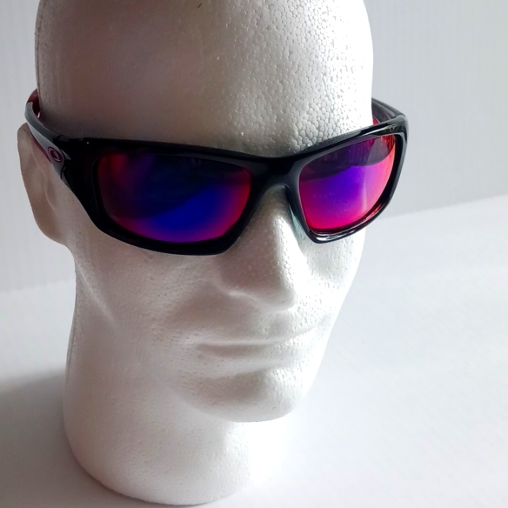 Oakley Valve Black/Red Sunglasses with Pink Lenses